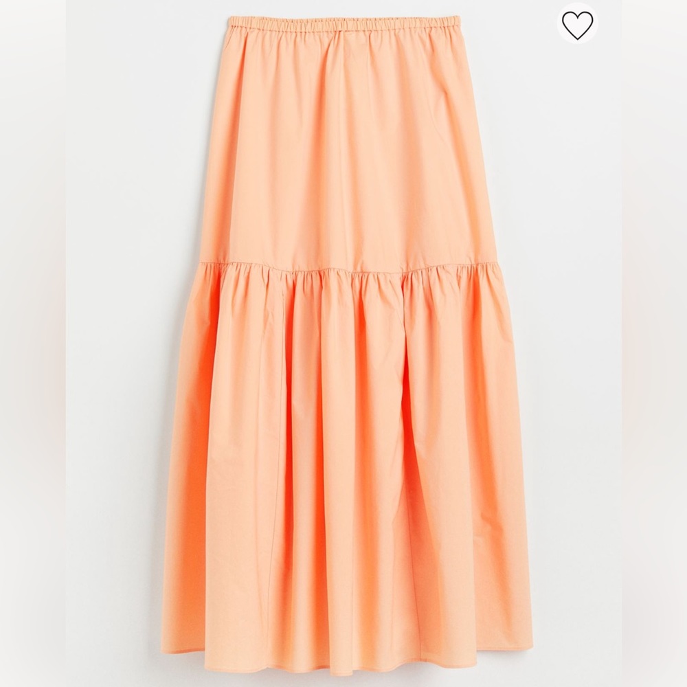 H&M Peach tiered cotton maxi skirt - Women’s size XXL NEVER WORN WITH TAGS